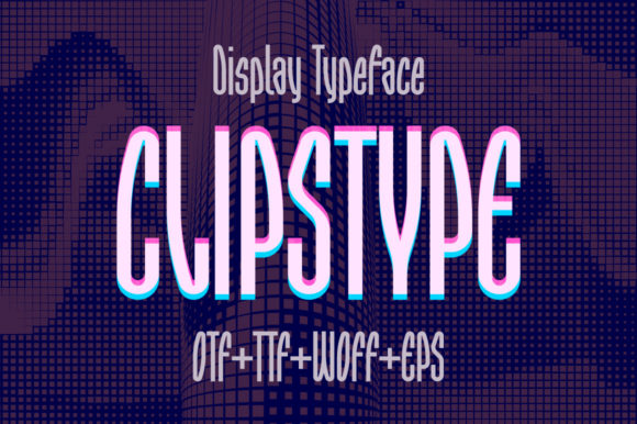 Clipstype: A Cool, Techno Display Font for Modern Design