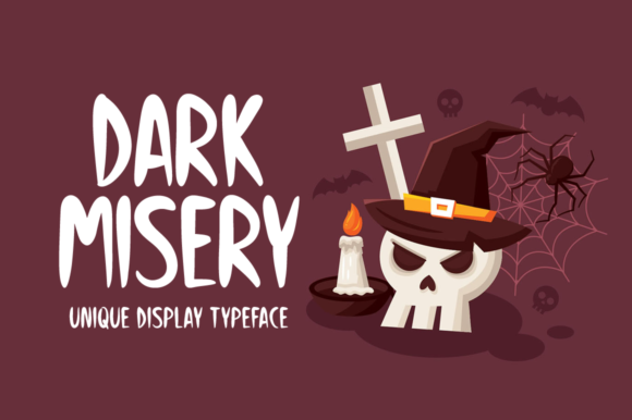 Dark Misery: A Spooky Display Font for Crafty Designs