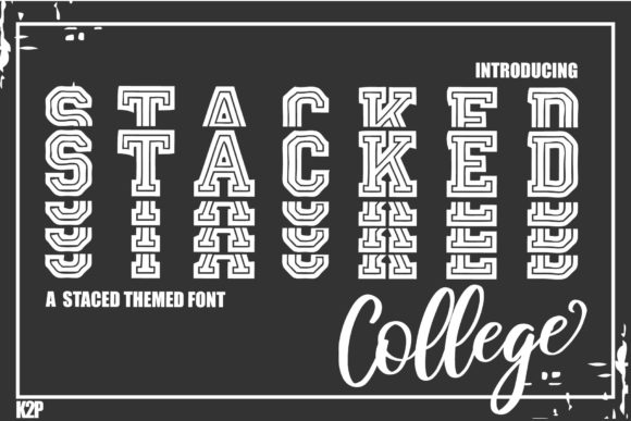 Stacked College: A Bold Serif for High-Impact Design