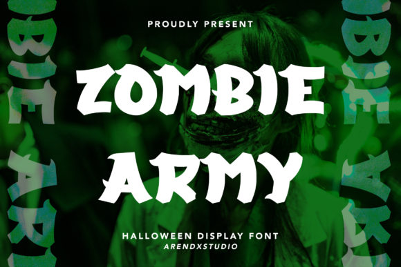 Zombie Army: A Bold and Trendy Display Font for Modern Design Projects